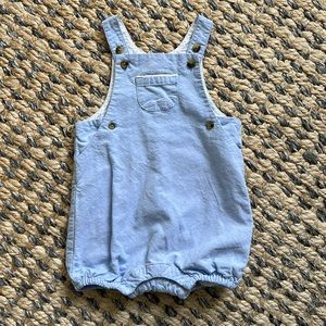 Janie and Jack • Toddler Boy Overall Bubble, Light Blue Chambray • 12-18M